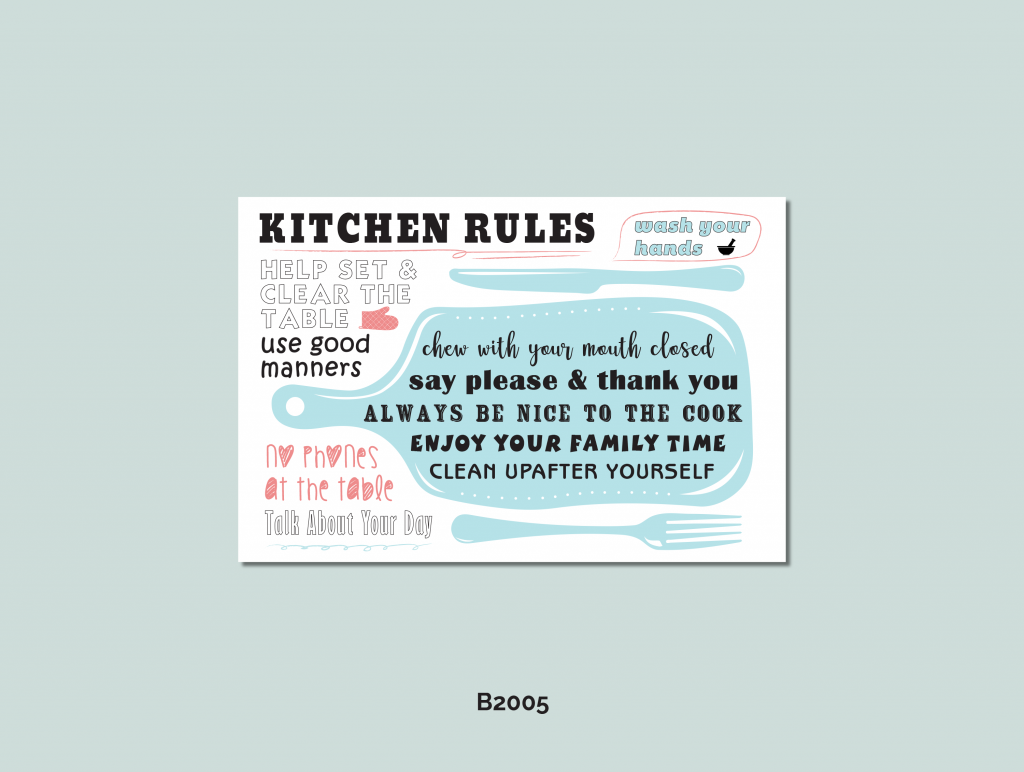 Kitchen Rules – A Plus Print Shop